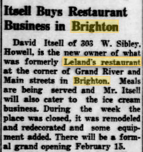 Lelands Restaurant - Jan 1958 Article